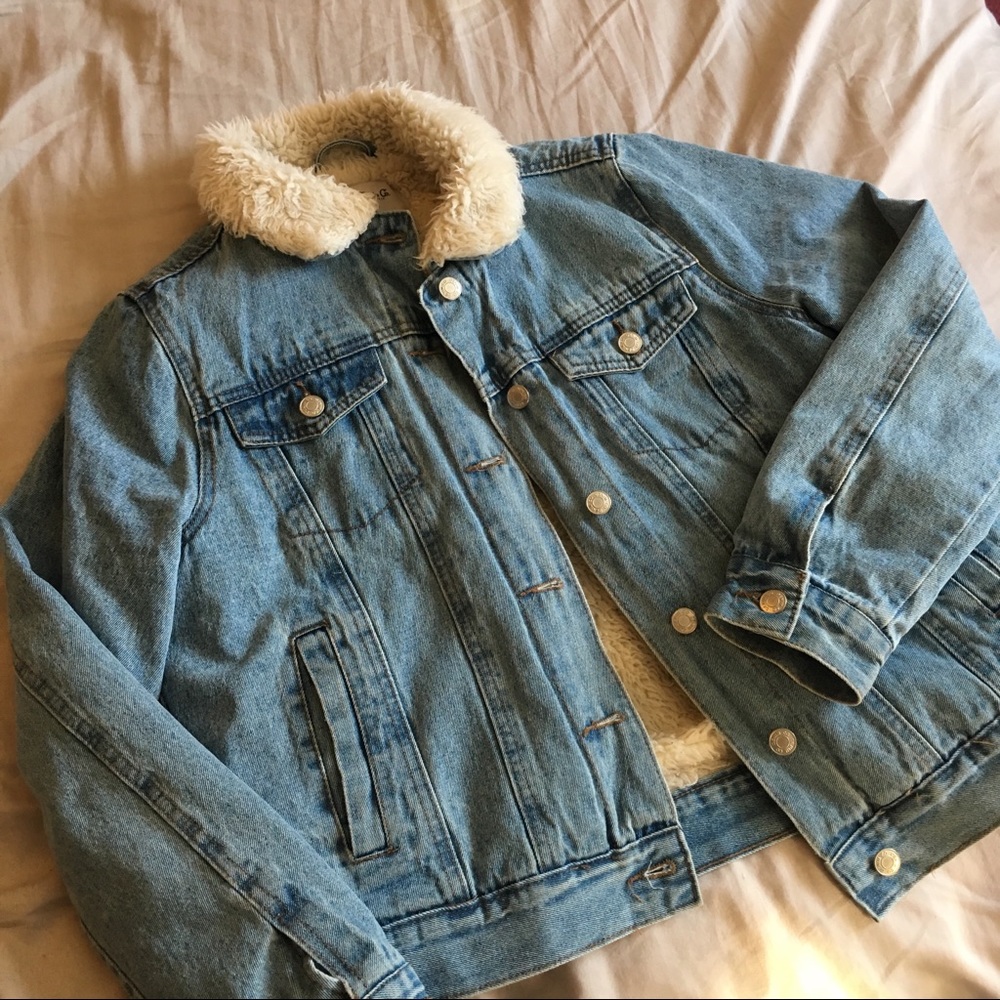 Fluffy Denim  Jacket
